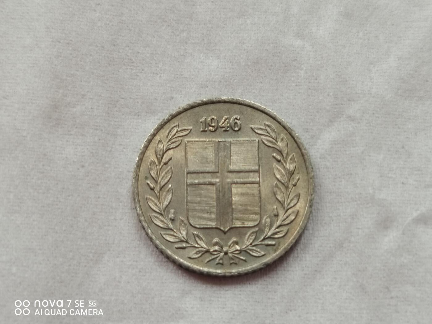 外国硬币 46年冰岛10分