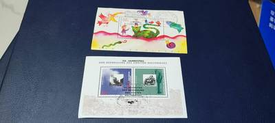 德国邮票专场，都是小型张、小全张 德国邮票小版票、小型张，合计10枚不同版别，都是带邮戳的信销票，品相如图