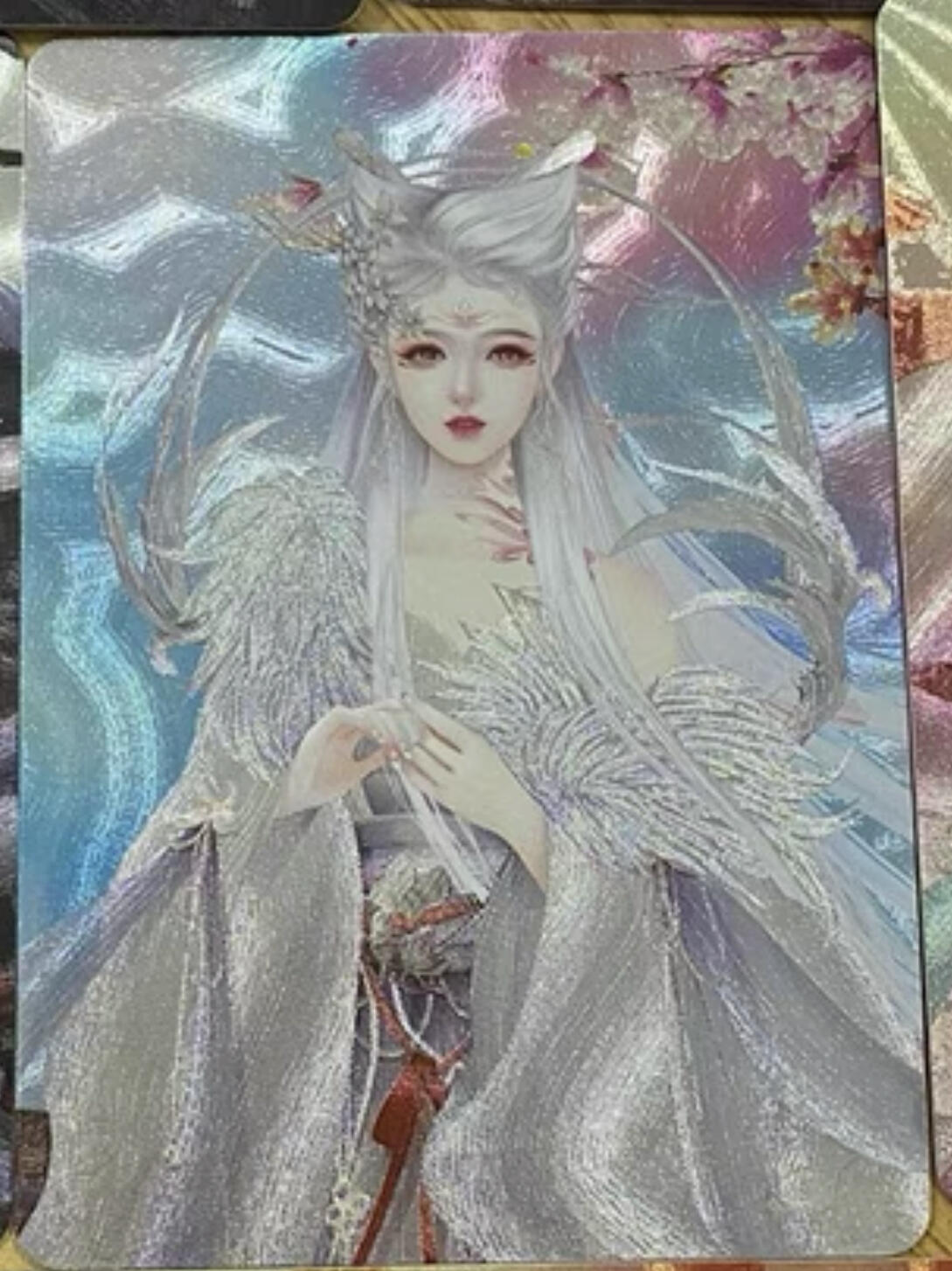 显眼宝18期 美人如玉剑如虹 苏妲己 近景一张 颜值超高  粗闪卡  63*88