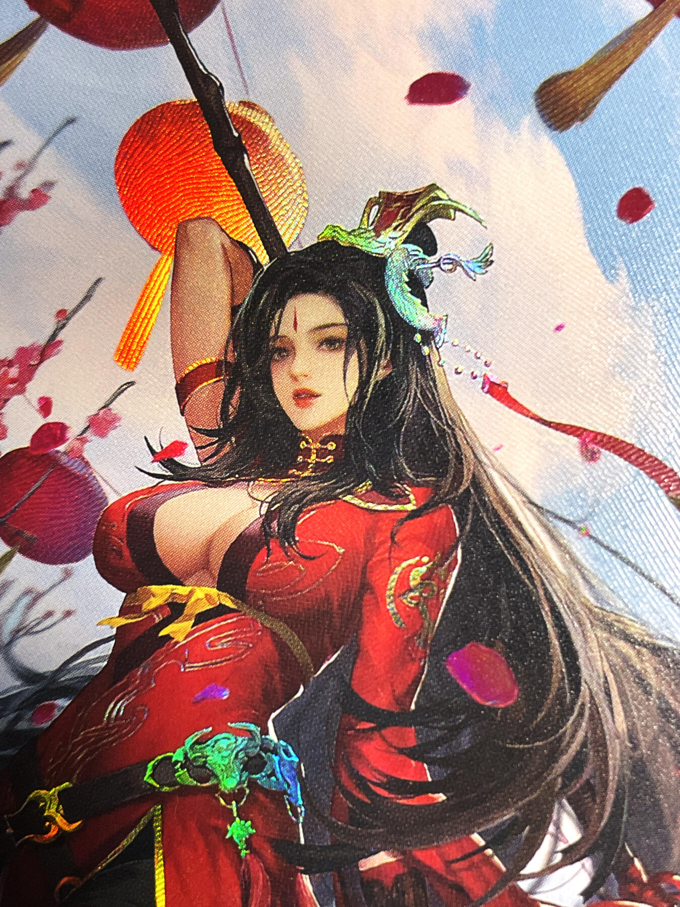 显眼宝18期 美人如玉剑如虹 卡颜月色 X 率土之滨 关银屏 古风卡 正规服饰 一张 折光彩闪 63*88