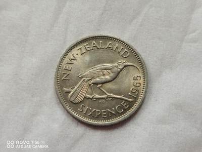 外国硬币 - 65年新西兰6便士