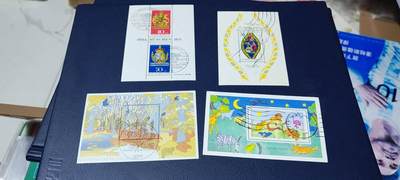 德国邮票专场，都是小型张、小全张 德国邮票小版票、小型张，合计10枚不同版别，都是带邮戳的信销票，品相如图