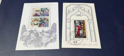 德国邮票专场，都是小型张、小全张 德国邮票小版票、小型张，合计10枚不同版别，都是带邮戳的信销票，品相如图