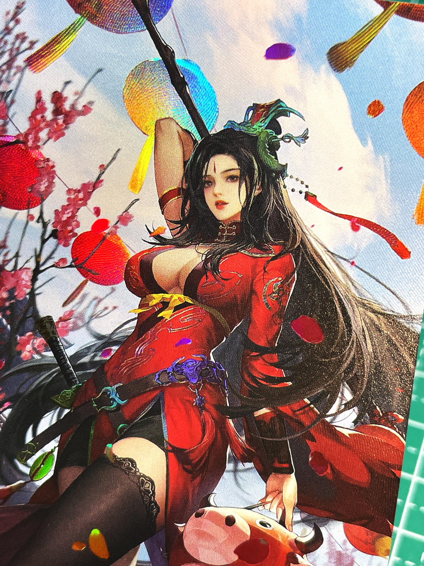 显眼宝18期 美人如玉剑如虹 卡颜月色 X 率土之滨 关银屏 古风卡 正规服饰 一张 折光彩闪 63*88