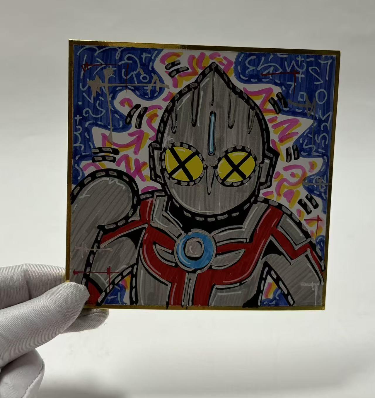 零元拍：歪歪亲笔签名原画色卡，尺寸：12/12厘米，不是复制画哦