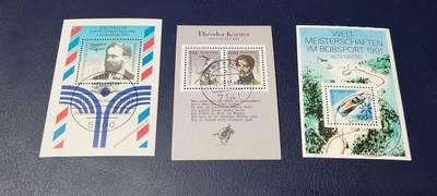 德国邮票专场，都是小型张、小全张 德国邮票小版票、小型张，合计10枚不同版别，都是带邮戳的信销票，品相如图