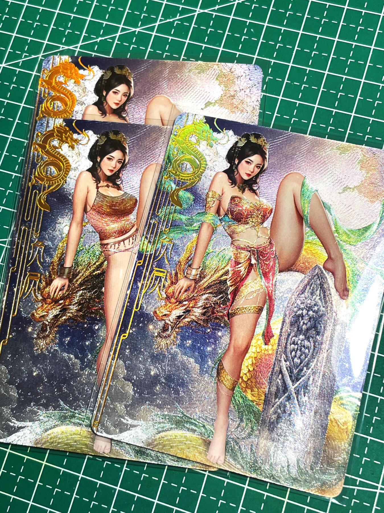 显眼宝18期 美人如玉剑如虹 卡颜月色 龙之九子 负屃 三渐变第三张超艺术 粗闪卡  63*88