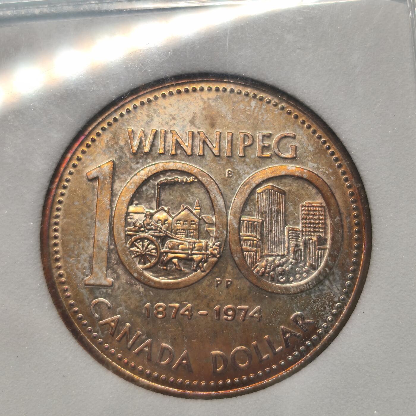 Krab外币市集Vol.12A NNC SP69-PL 加拿大1974年1元银币-温尼伯