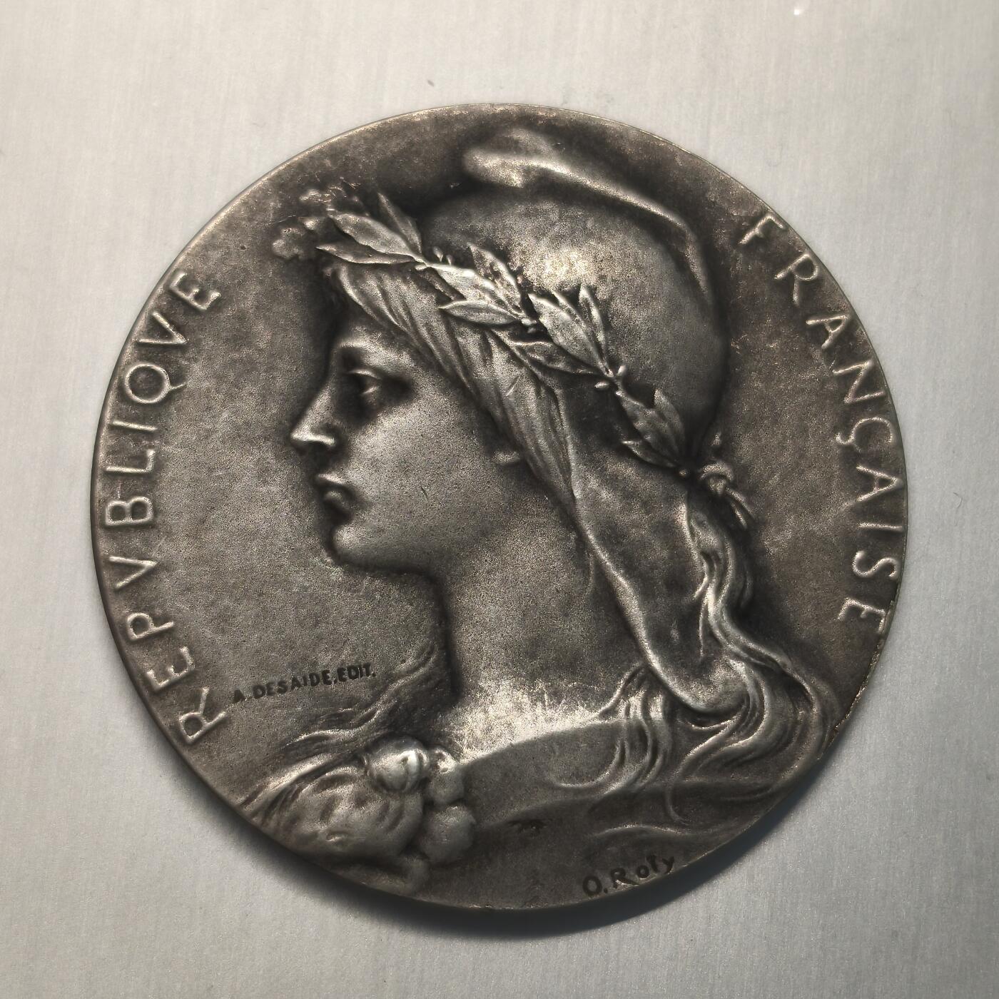 Krab外币市集Vol.12A 法国安德尔省省会夏托鲁市商务厅银章Roty作品-◇Argent边铭