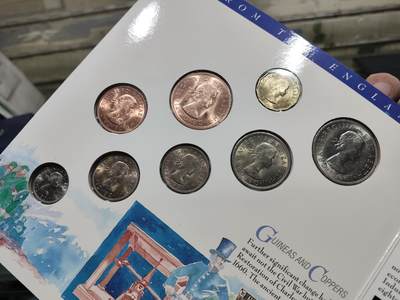 外币收藏 英国旧版旧币制硬币十二进制8枚套，实物拍摄，好品如图，(1965-1967)