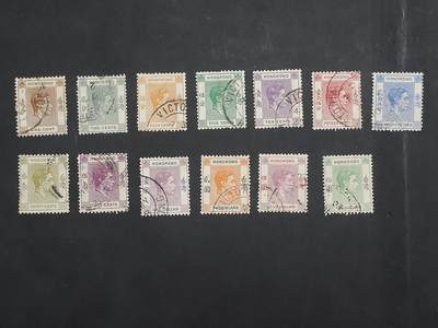 博彦收藏 KT  6月18日 8点邮票专场 - 香港1938乔治六世第一组旧票一套，上品