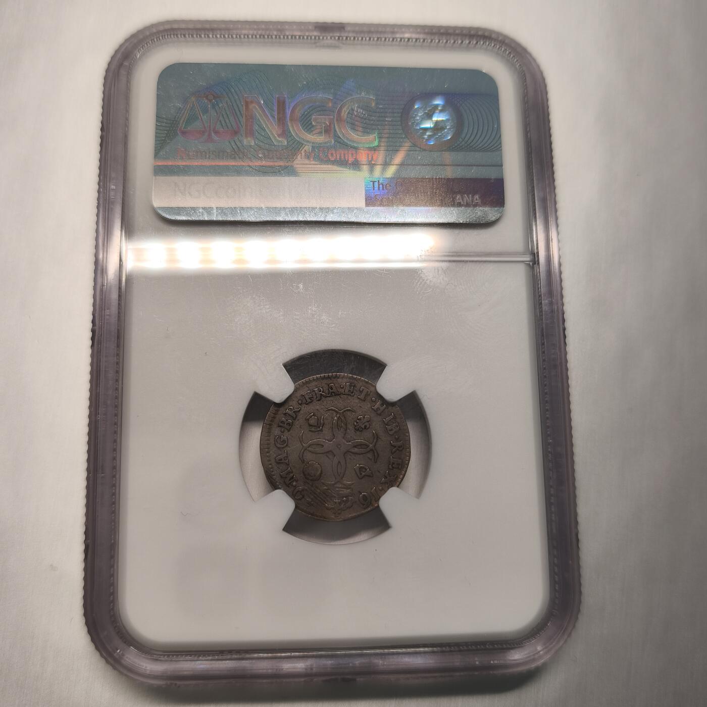 Krab外币市集Vol.12A NGC VF35 英国英格兰1679年4便士濯足币