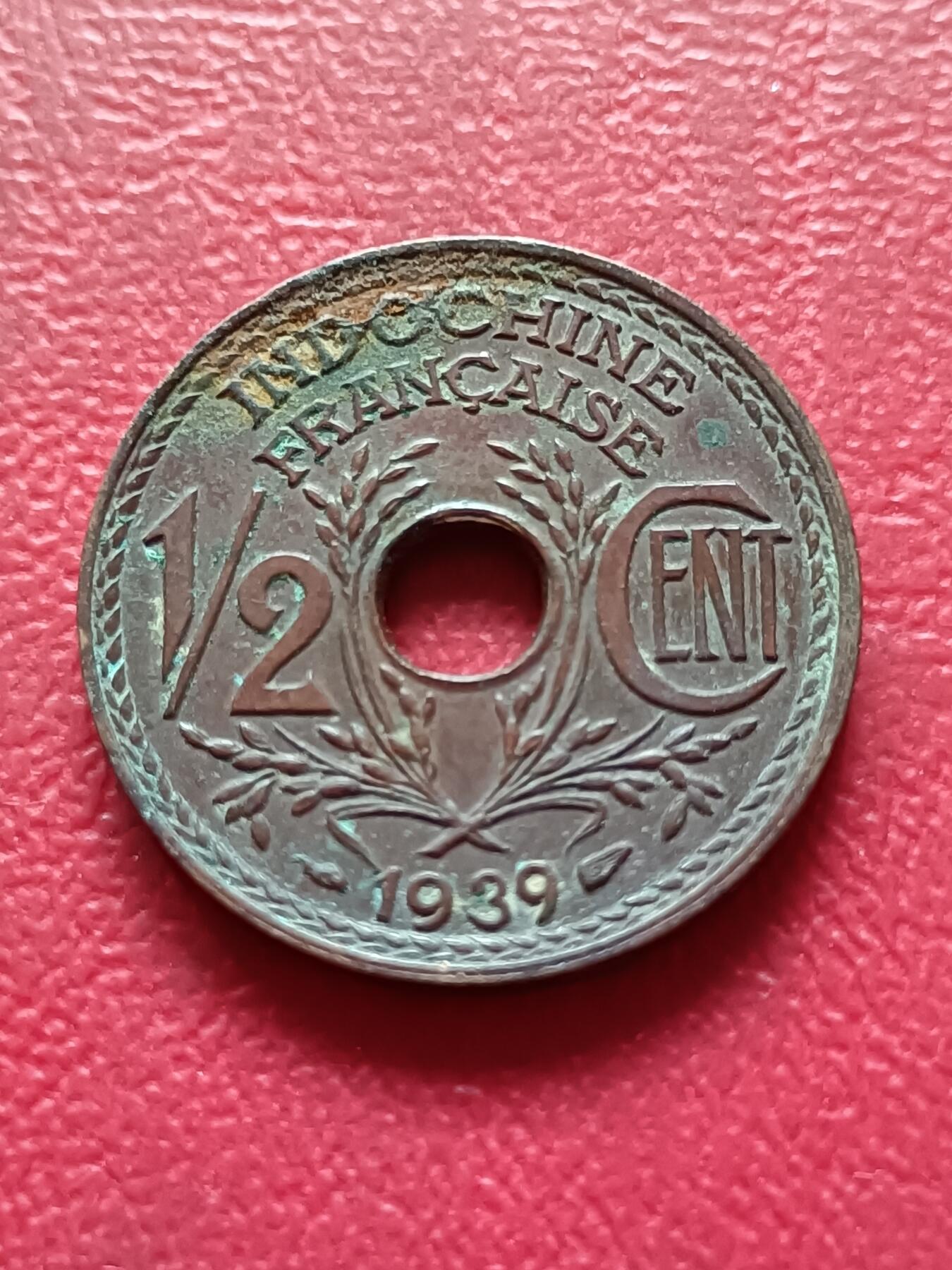 【云涧收藏】第三十五场 法属印支1939年1/2分