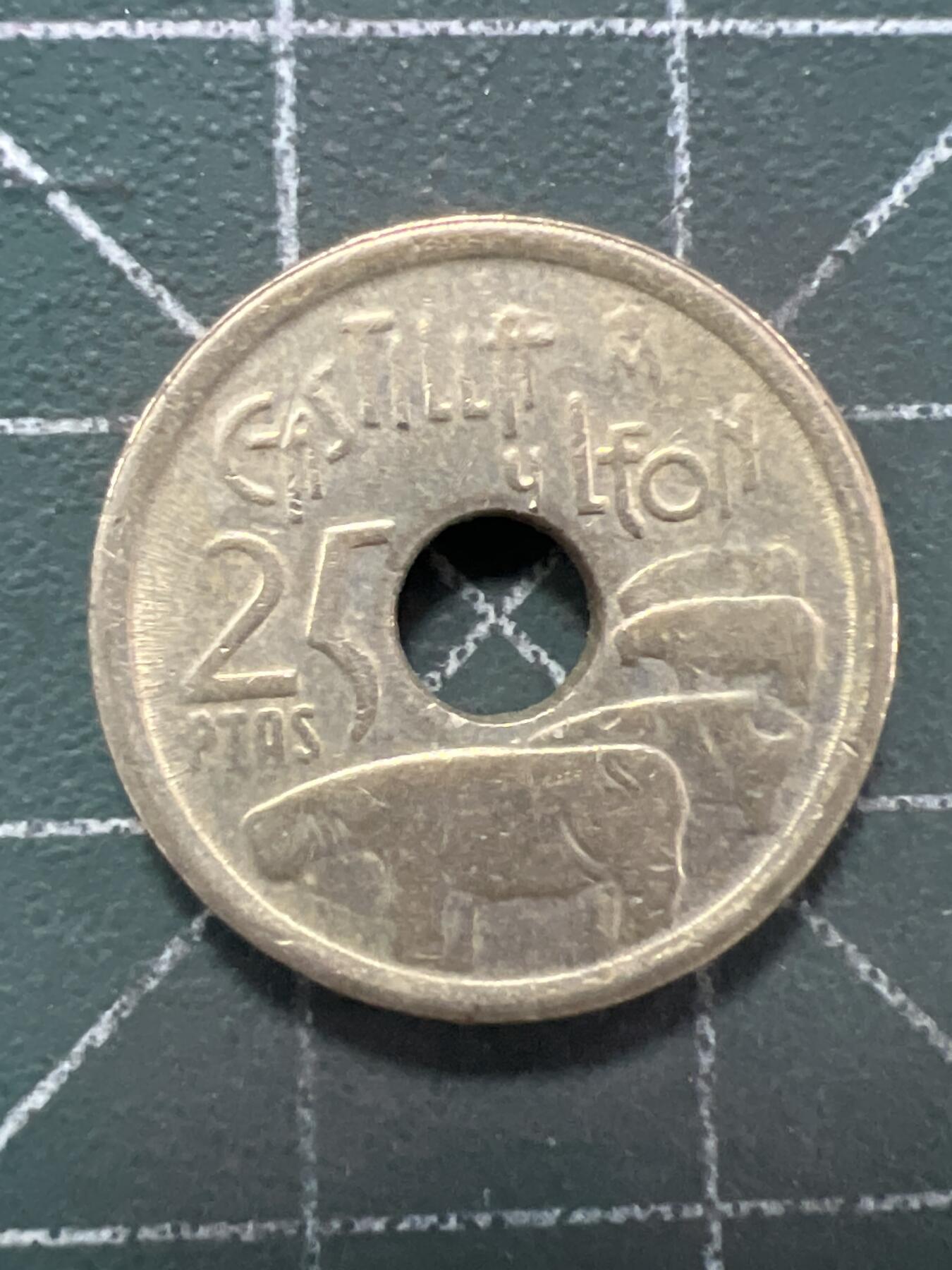 第922期  硬币专场 （无押金，捡漏，全场50包邮，偏远地区除外，接收代拍业务，本店十天发一次货） 西班牙25比塞塔 纪念币