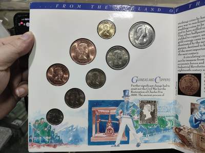 外币收藏 英国旧版旧币制硬币十二进制8枚套，实物拍摄，好品如图，(1965-1967)