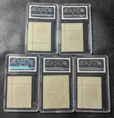 洪涛臻品批发群 精选邮票限时拍卖第1119期  纪6国旗【原版】新全 ASG85OP，稀缺直角边如图，部分带数字，草纸精品，85分已非常难得，具有较高的收藏价值，喜欢不要错过