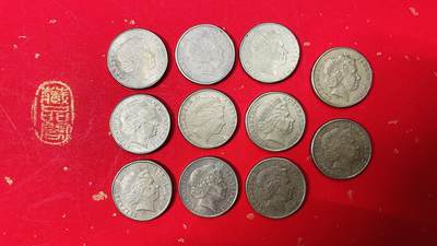 澳大利亚元硬币(Australian Dollar,缩写AUD)。和其它国家硬币 - 澳大利亚1澳元流通品【04、06、08、09、10、13、15、16、17、18、19】11枚