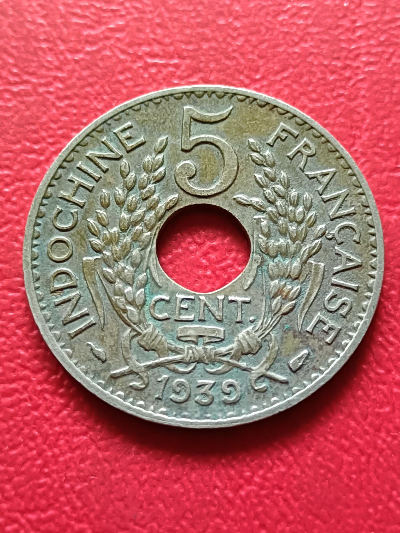 【云涧收藏】第三十五场 法属印支1939年5分