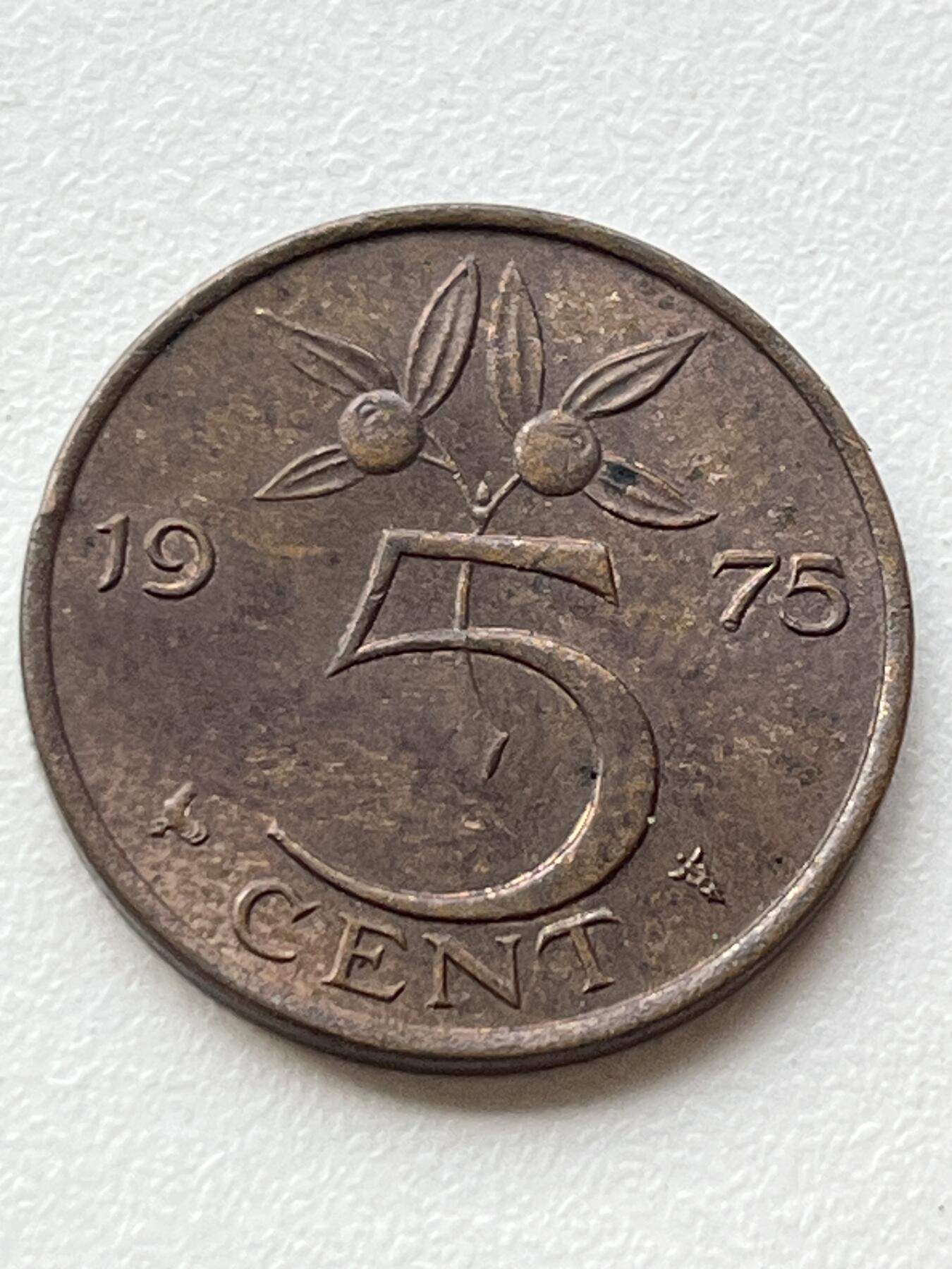 神仙姐姐-中外币专场3 1975年 荷兰5分
