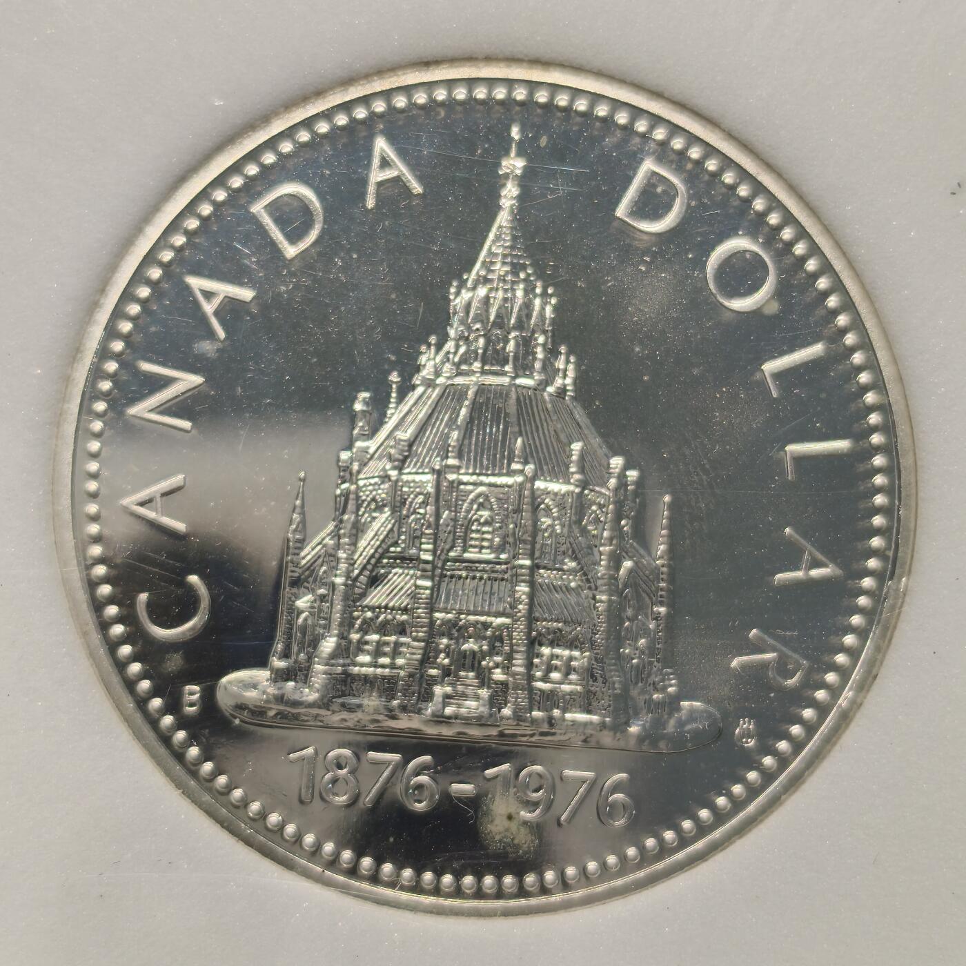 Krab外币市集Vol.12A NNC SP70-PL 加拿大1976年1元银币-立法院图书馆