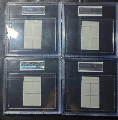 洪涛臻品批发群 精选邮票限时拍卖第1119期  T96拙政园厂名四方连新全 ASG90同分OG，上厂名精品，单单评级费下来就要800块，喜欢不要错过