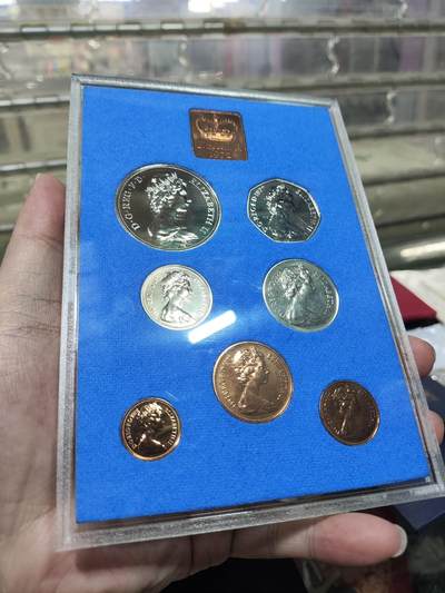 外币收藏 原盒Proof 英国1972年精制套币