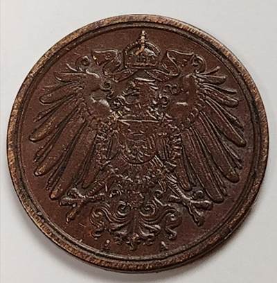 布加迪🐬～世界钱币(上海)🌾第 231 期 /  各国套币和散币 - 德国🇩🇪 1911年 1芬尼