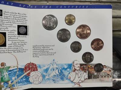 外币收藏 英国旧版旧币制硬币十二进制8枚套，实物拍摄，好品如图，(1965-1967)