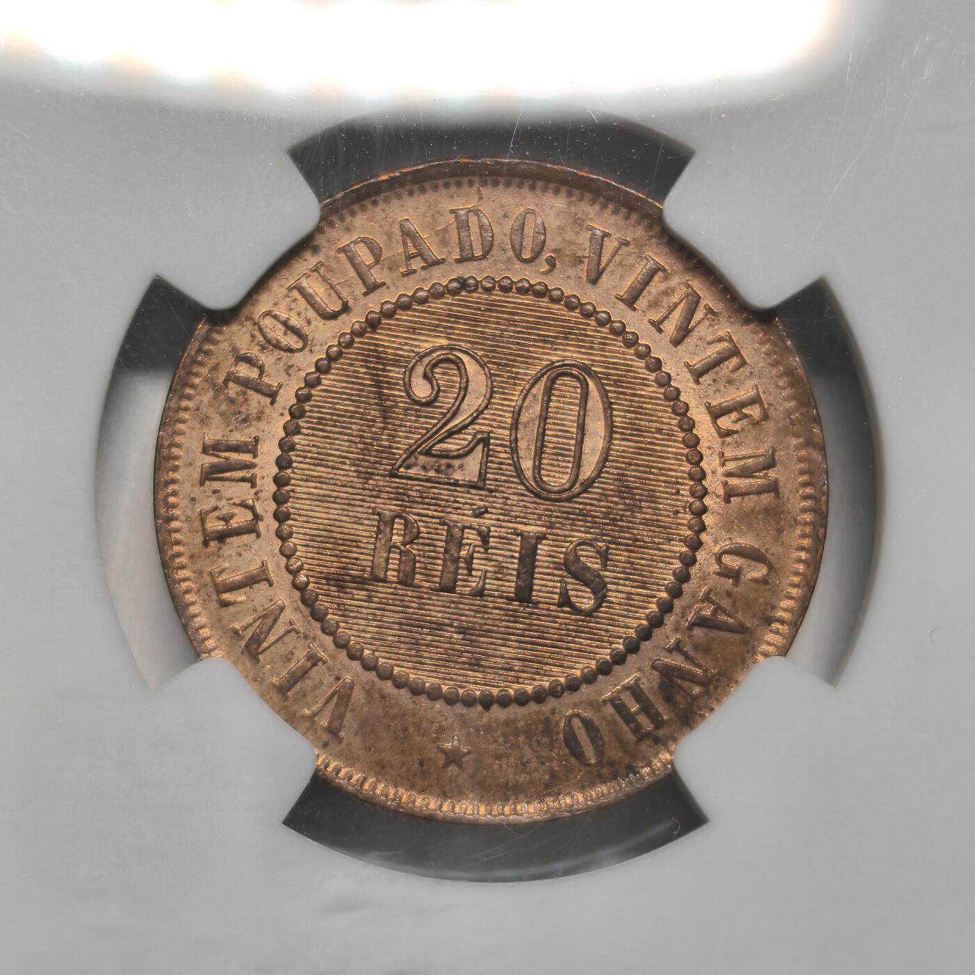Krab外币市集Vol.12A NGC MS63 巴西1904年20瑞斯