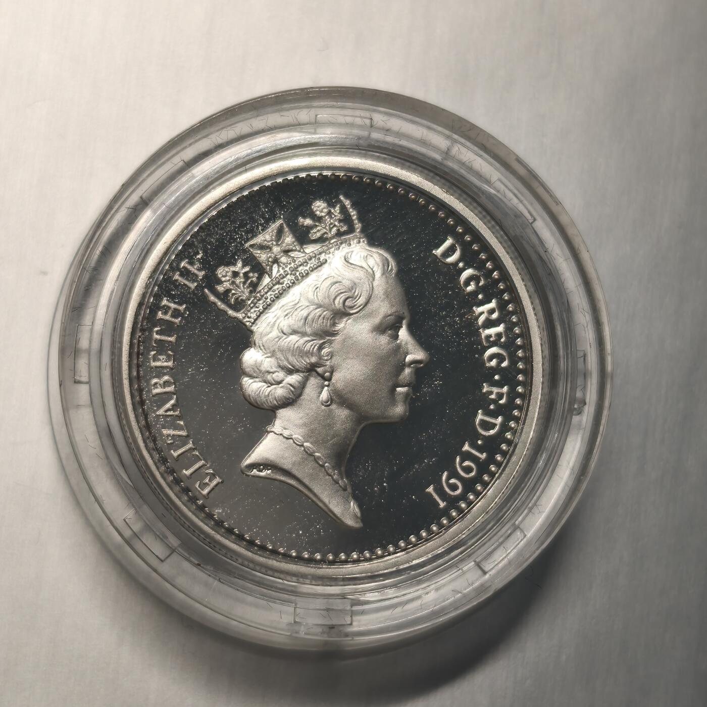 Krab外币市集Vol.12A 英国1991年1镑银币