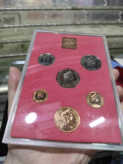 外币收藏 原盒Proof 英国1973年精制套币