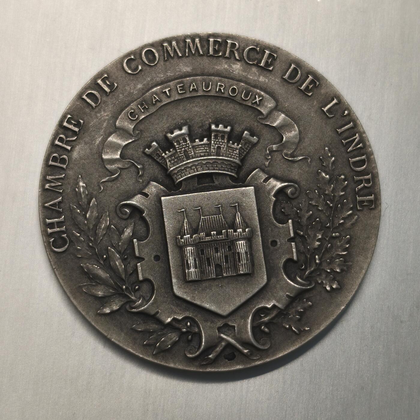 Krab外币市集Vol.12A 法国安德尔省省会夏托鲁市商务厅银章Roty作品-◇Argent边铭