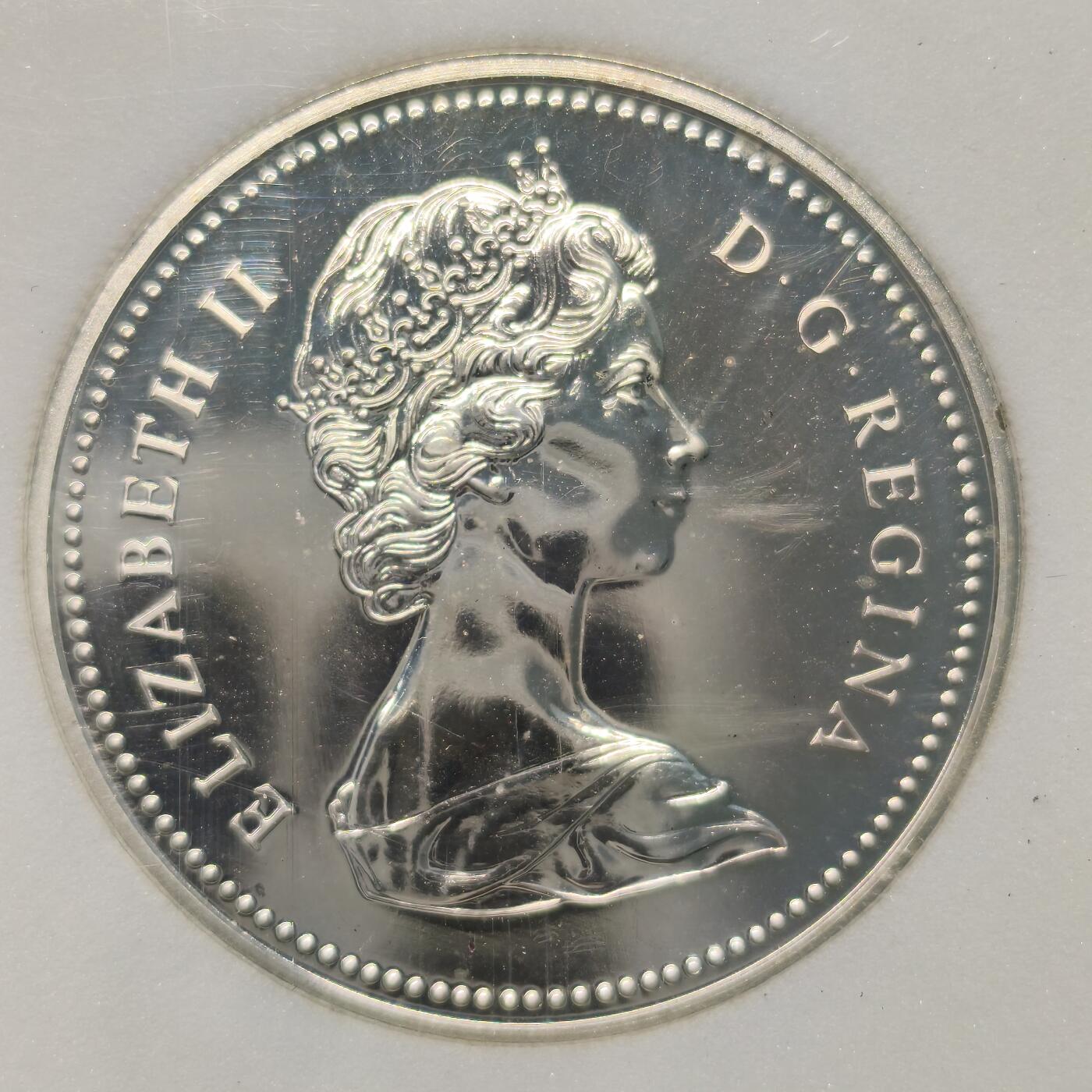 Krab外币市集Vol.12A NNC SP70-PL 加拿大1976年1元银币-立法院图书馆