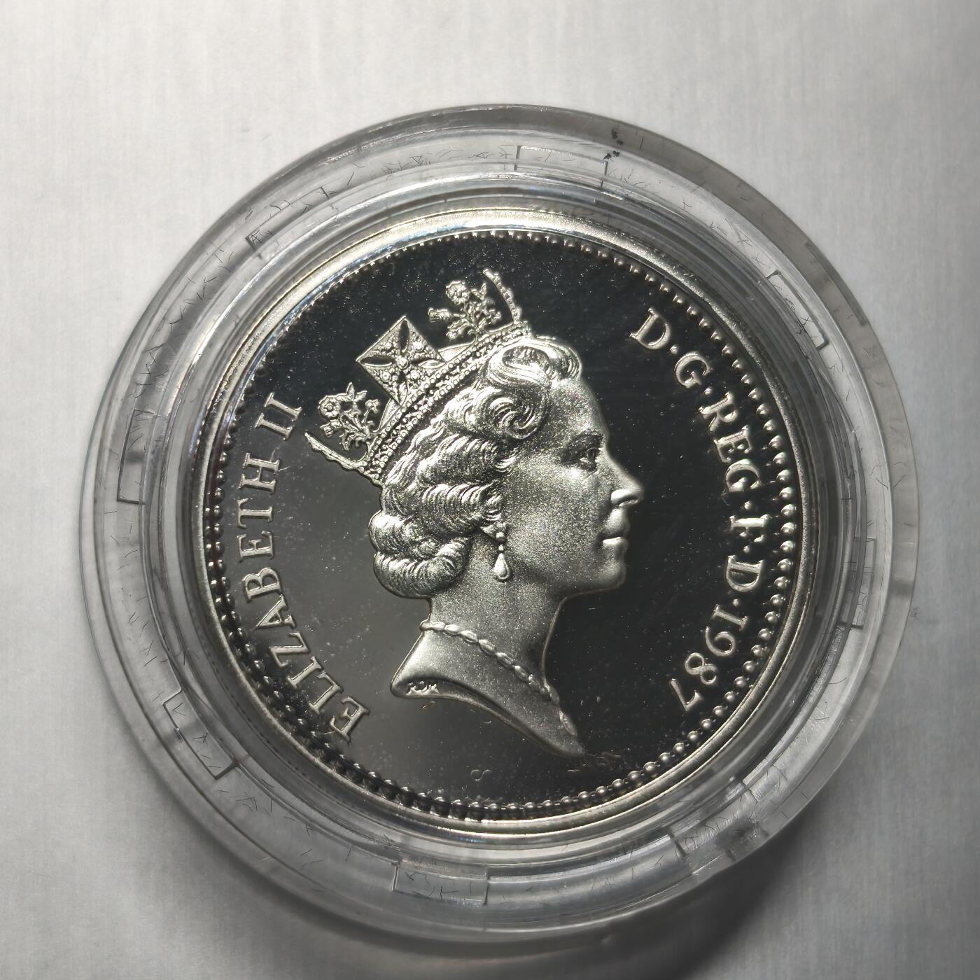 Krab外币市集Vol.12A 英国1987年1镑银币