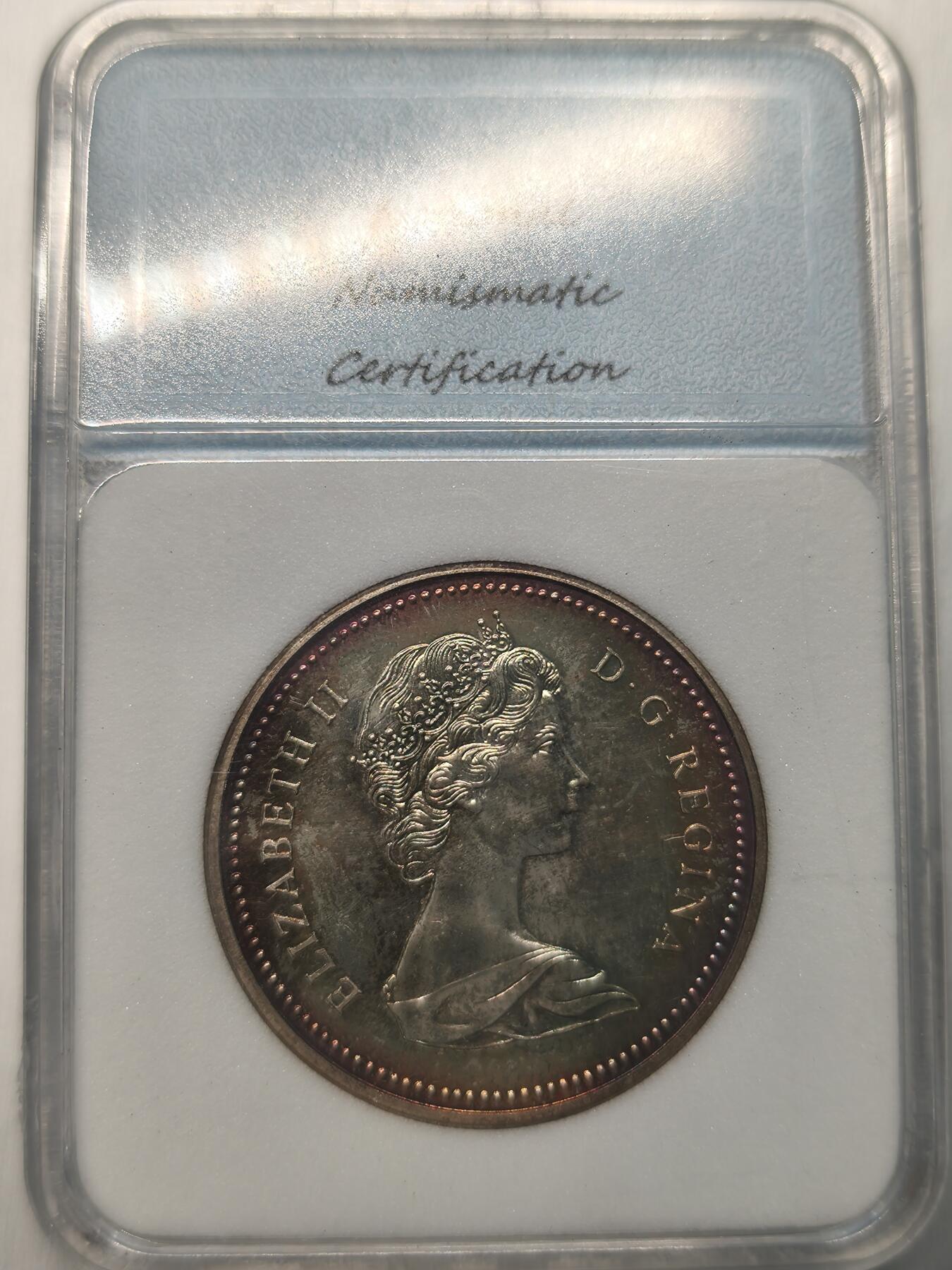 Krab外币市集Vol.12A NNC SP70 加拿大1973年1元银币-骑警