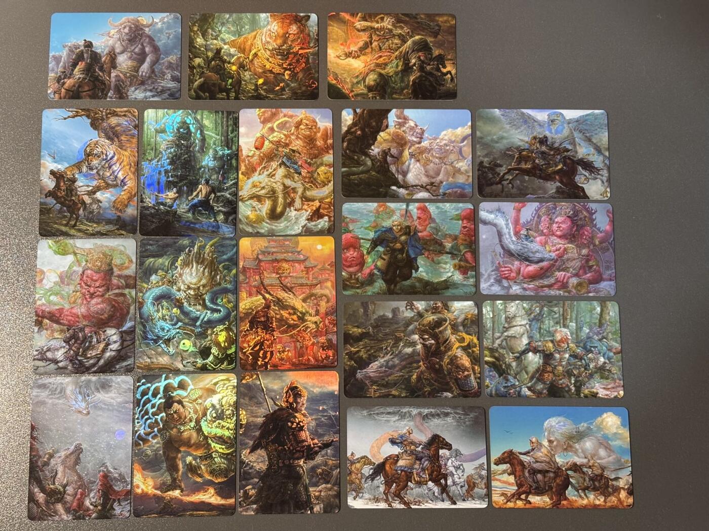 长岛的冒险 小王子精品卡牌拍卖第十一场  那么有名 齐天唐武士 全套20张 精抠彩闪