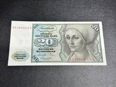 《外钞收藏家》第五百三十六期（本期精选稀少美元评级和众多热门品种）（长期征集拍品、欢迎联系） - 1977年德国20马克 UNC-
