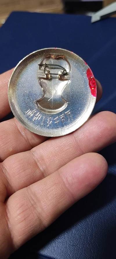 毛主席像章专场 🔥🔥青年像🔥🔥毛主席像章，背面有铭文：唤醒工农千百万