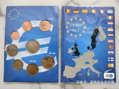 外币收藏 芬兰首年纪念套币 卡册纪念币 一套8币全