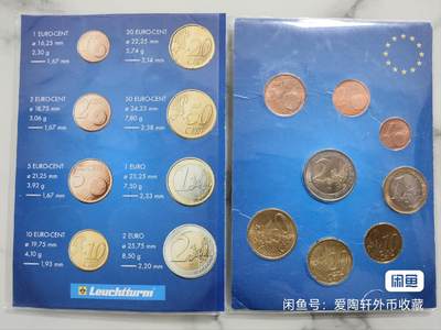 外币收藏 芬兰首年纪念套币 卡册纪念币 一套8币全