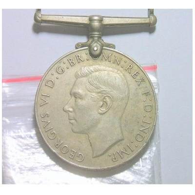 英国1939-45年乔治六世 二战胜利高浮雕精制白铜章 36MM - 英国1939-45年乔治六世 二战胜利高浮雕精制白铜章 36MM