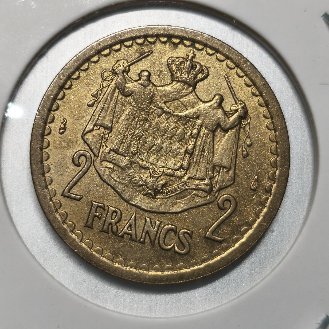 Krab外币市集Vol.12A 摩纳哥1943年2法郎