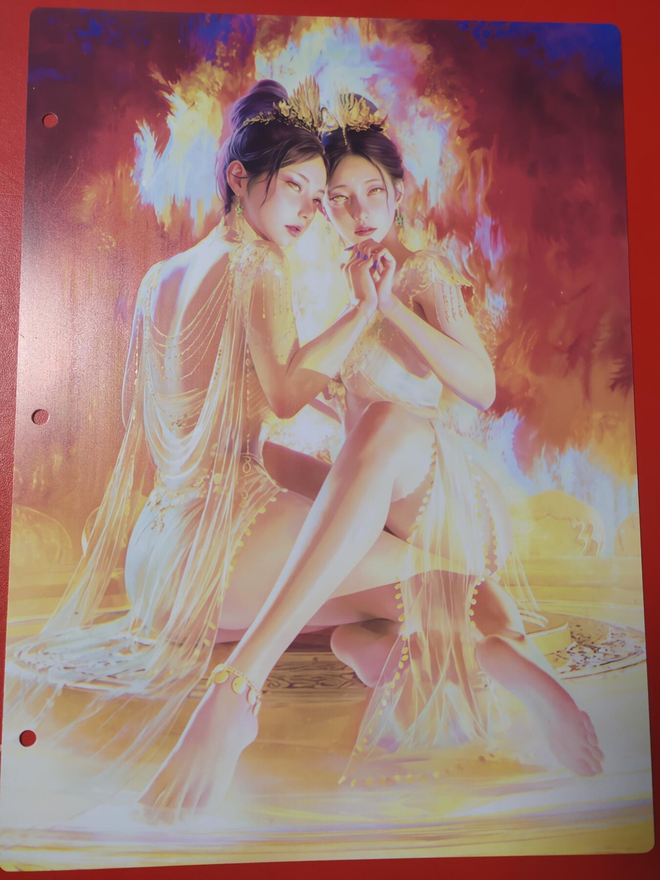 清风卡拍第七期(燎原卡牌为主) 妖姬传九宫卡册挡板一张(紫青烛妖)