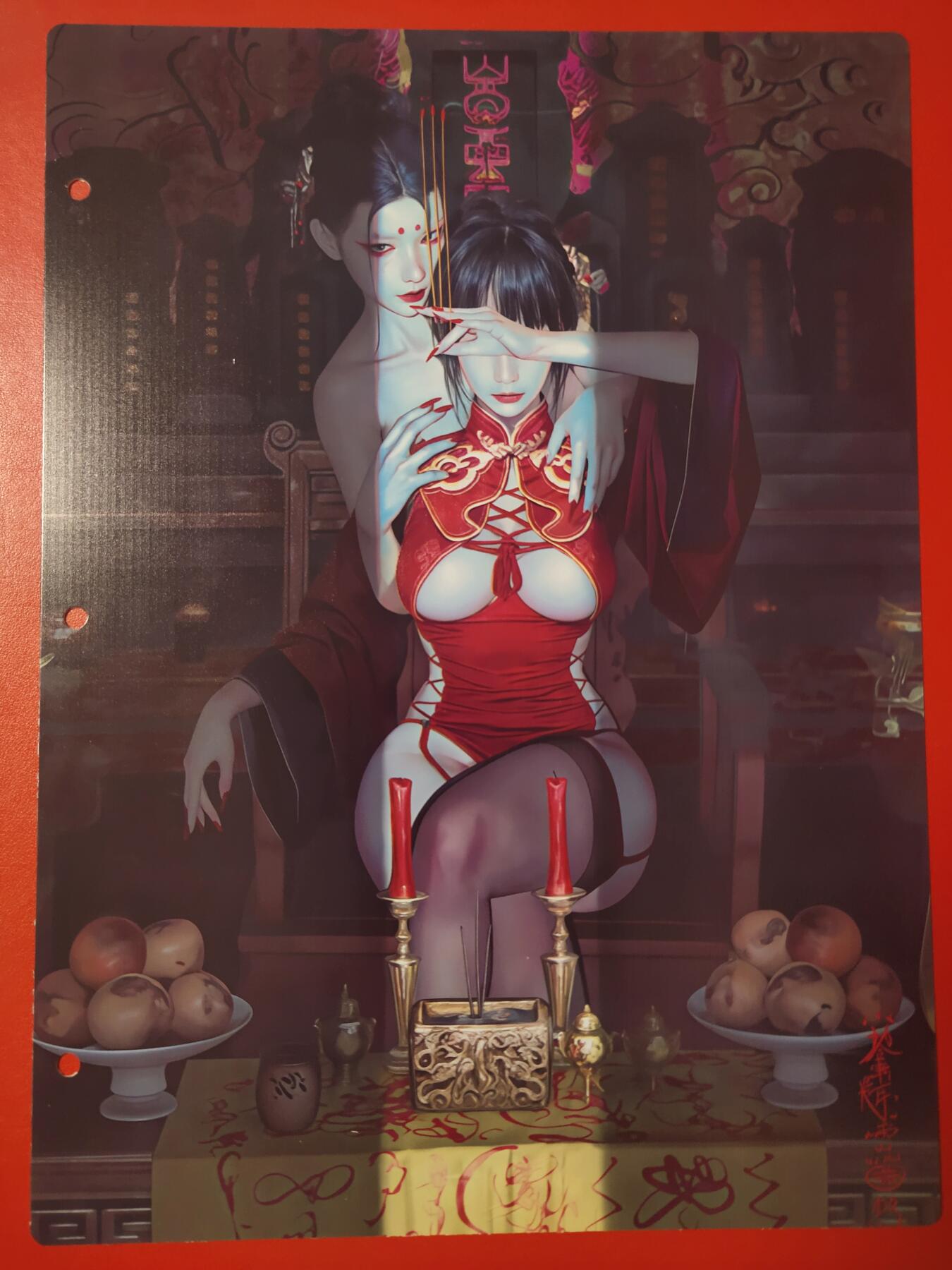 清风卡拍第七期(燎原卡牌为主) 妖姬传九宫卡册挡板一张(阿绣)