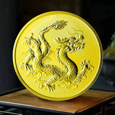 开心收藏拍卖 - 2025年新款中国龙纪念金银币纪念章30克长城立体浮雕纪念章送礼物