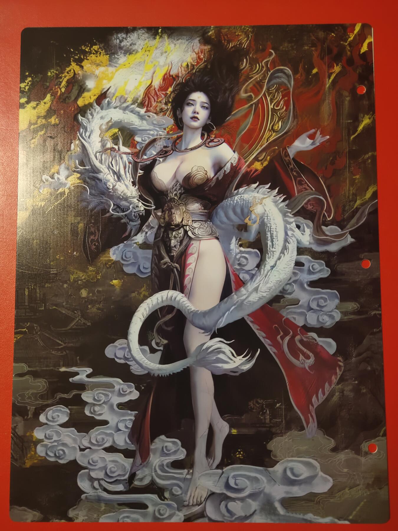 清风卡拍第七期(燎原卡牌为主) 妖姬传九宫卡册挡板一张(亢金龙)