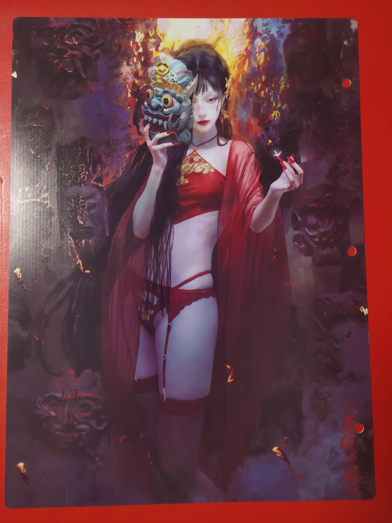清风卡拍第七期(燎原卡牌为主) 妖姬传九宫卡册挡板一张(红衣)