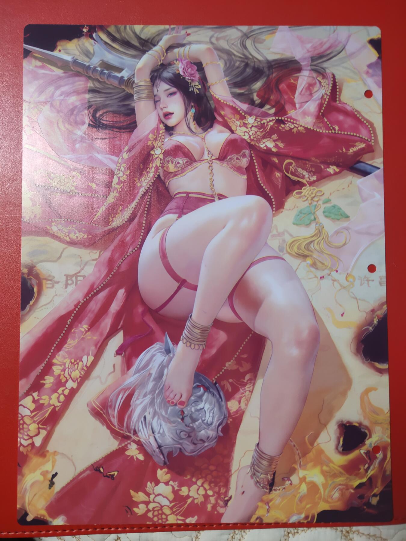 清风卡拍第七期(燎原卡牌为主) 妖姬传九宫卡册挡板一张(貂蝉)