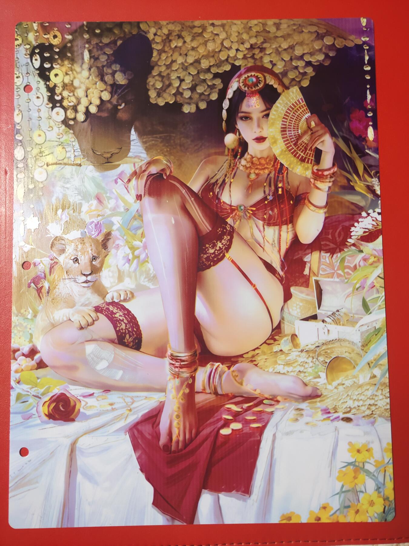 清风卡拍第七期(燎原卡牌为主) 妖姬传九宫卡册挡板一张(财神)