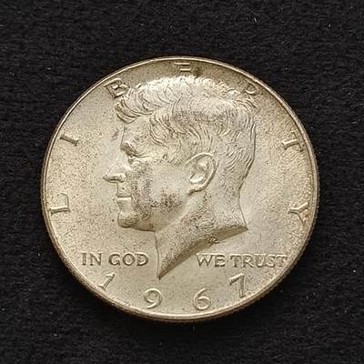 【全场包邮】纯粹捡漏拍435场 - 美国1967年肯尼迪半元银币